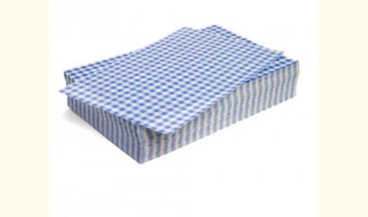 Duplex Blue Gingham Wrapping Sheets 10" x 15" (2024 pack)